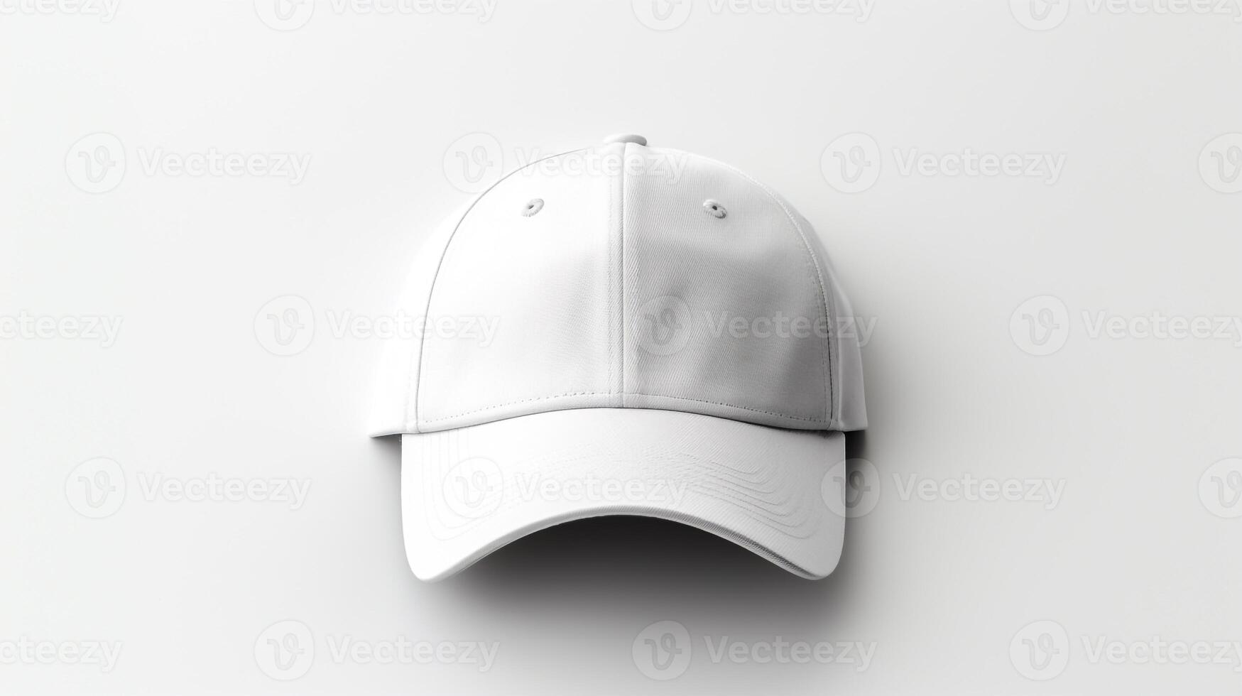 AI generated Photo of White Baseball Cap isolated on white background. AI Generated