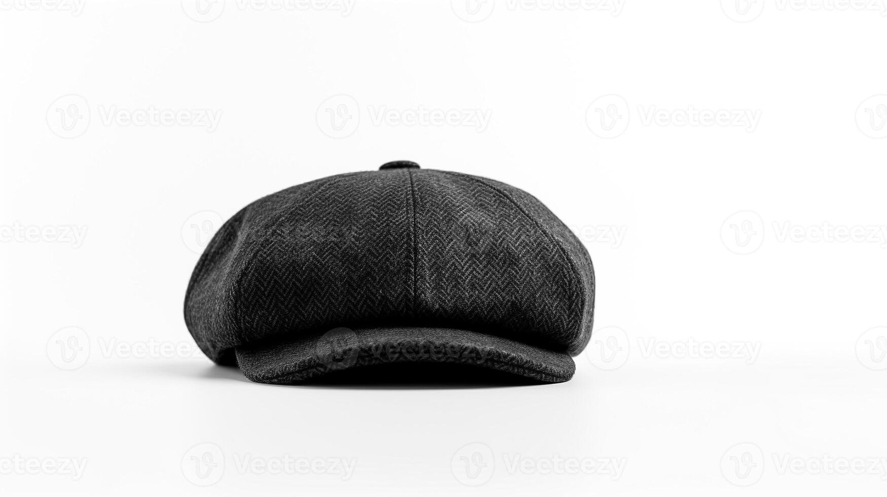 AI generated Photo of Tweed Newsboy Cap isolated on white background. AI Generated