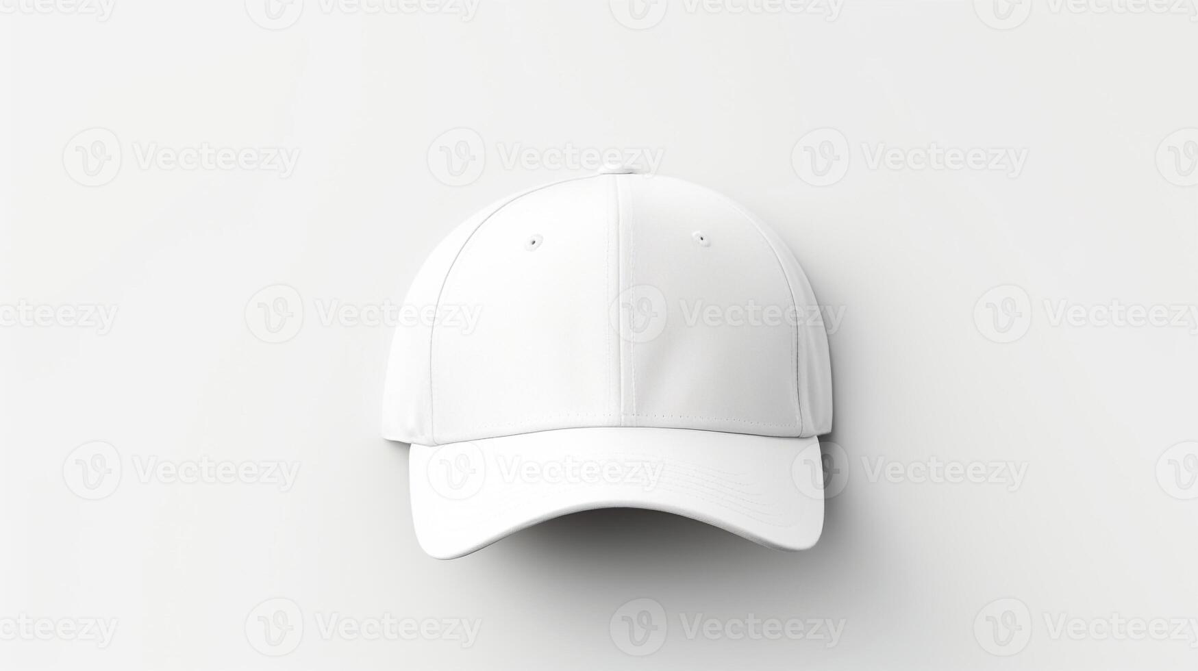 AI generated Photo of White Baseball Cap isolated on white background. AI Generated