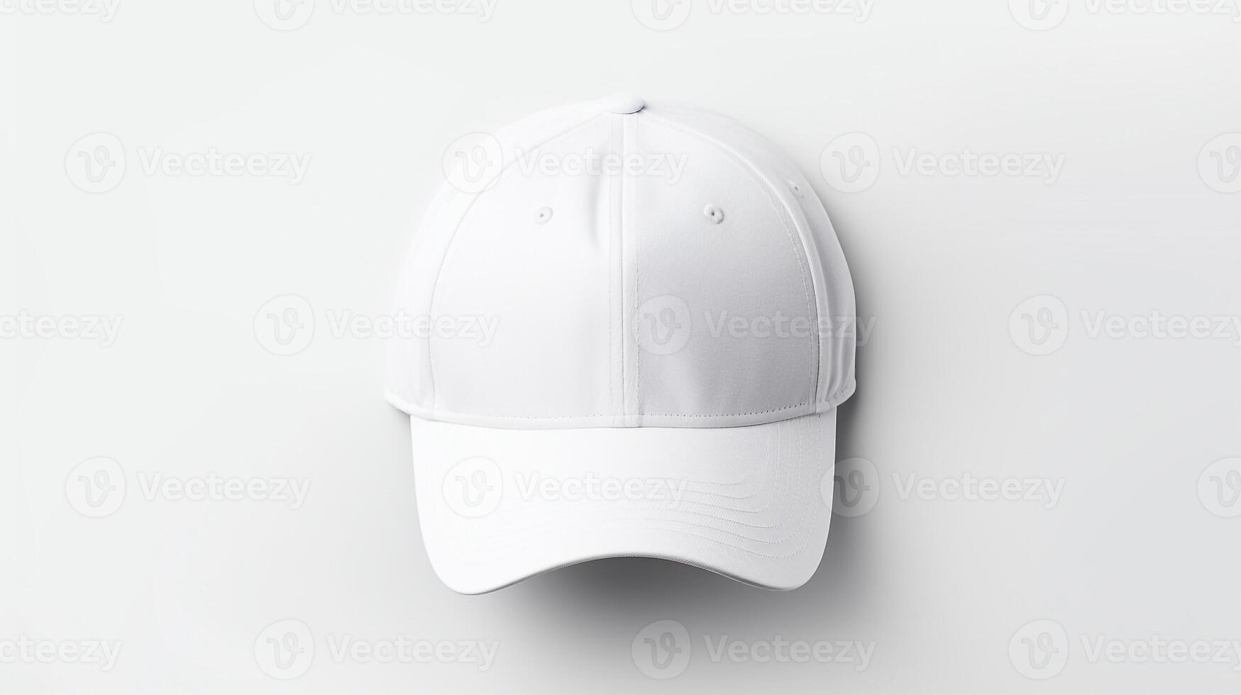 AI generated Photo of White Baseball Cap isolated on white background. AI Generated