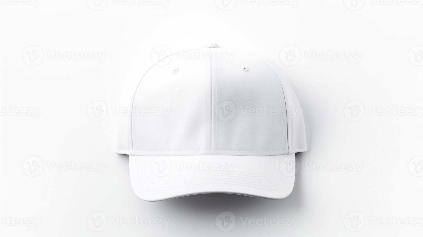 AI generated Photo of White Baseball Cap isolated on white background. AI Generated