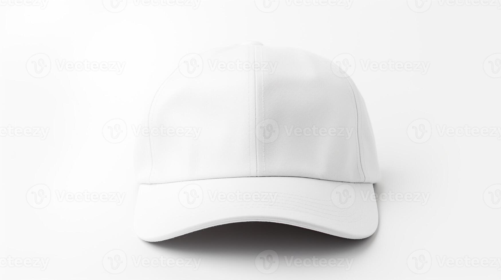 AI generated Photo of White Military Cap isolated on white background. AI Generated