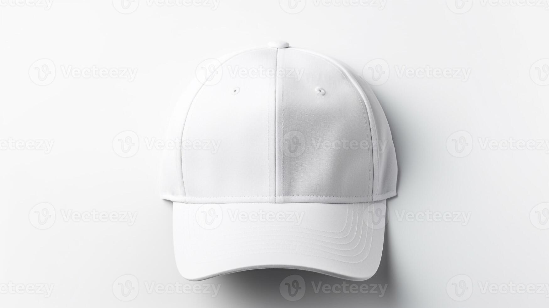 ai generado foto de blanco papá gorra aislado en blanco antecedentes. ai generado