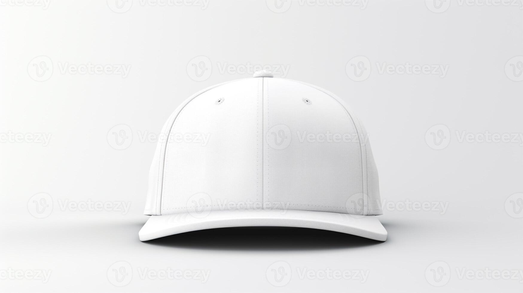 AI generated Photo of White Snapback isolated on white background. AI Generated