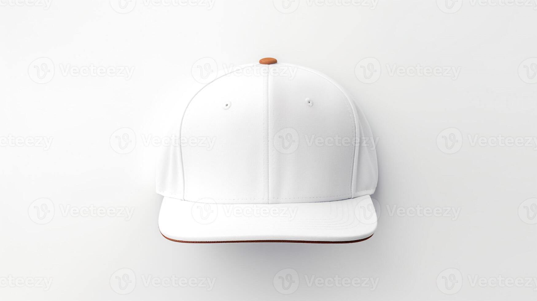 AI generated Photo of White Snapback isolated on white background. AI Generated