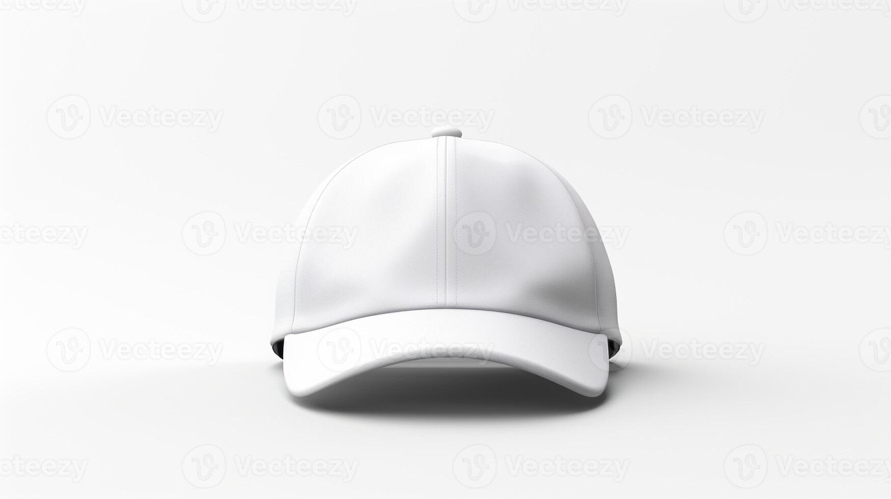 AI generated Photo of White Cycling Cap isolated on white background. AI Generated