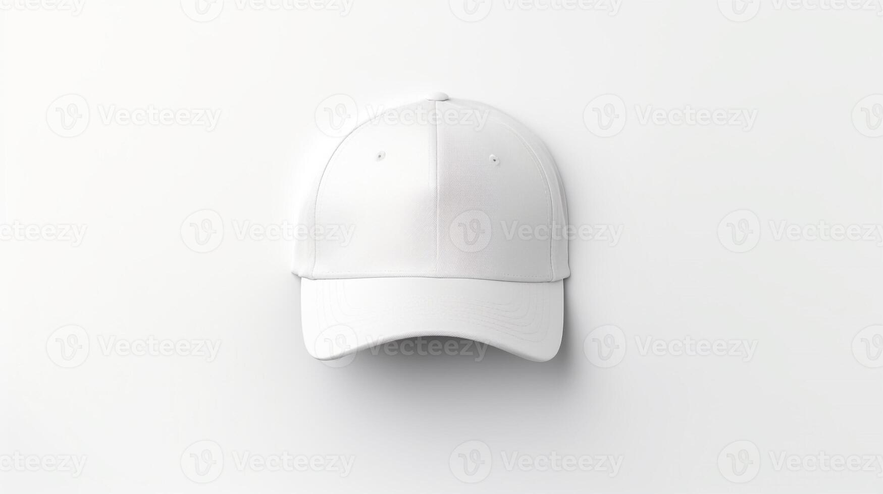 ai generado foto de blanco papá gorra aislado en blanco antecedentes. ai generado