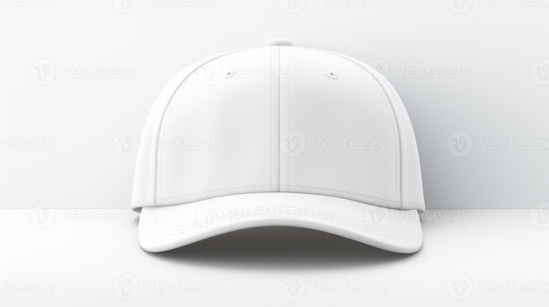 AI generated Photo of White Flat Cap isolated on white background. AI Generated