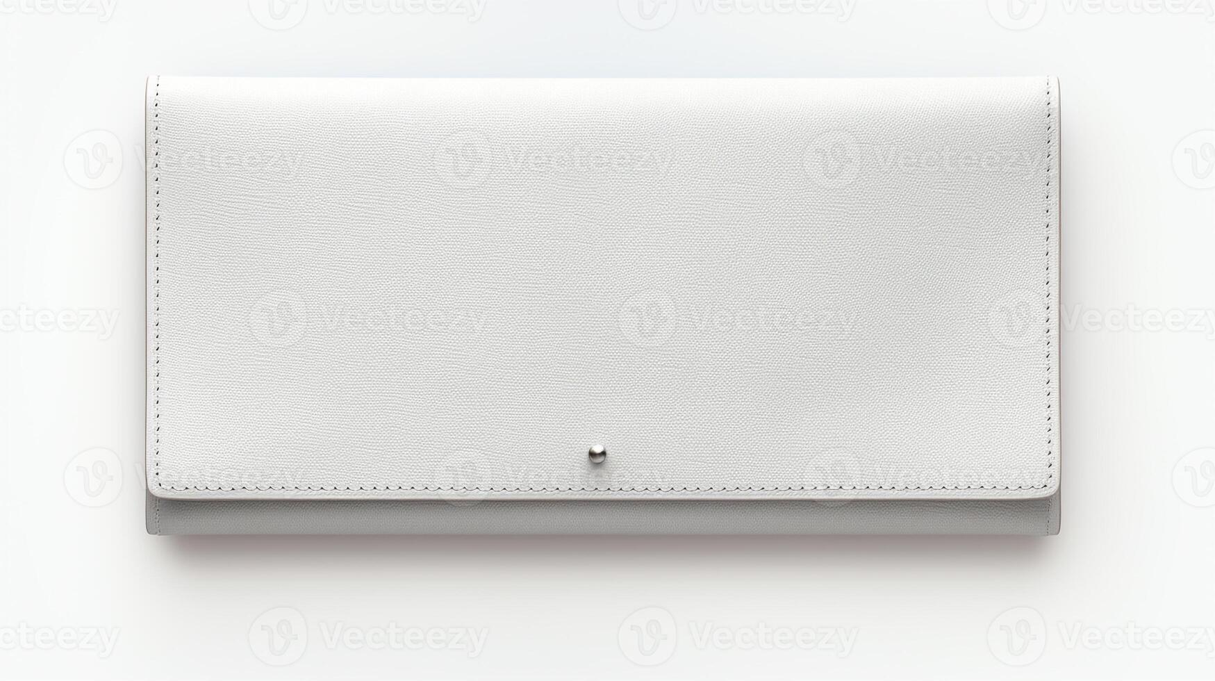 AI generated Silver Clutch Bag isolated on white background with copy space for advertisement. AI Generated photo