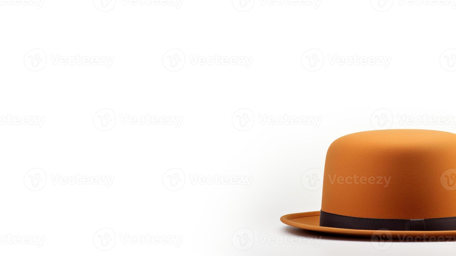 AI generated Photo of Tan Bowler Hat isolated on white background. AI Generated