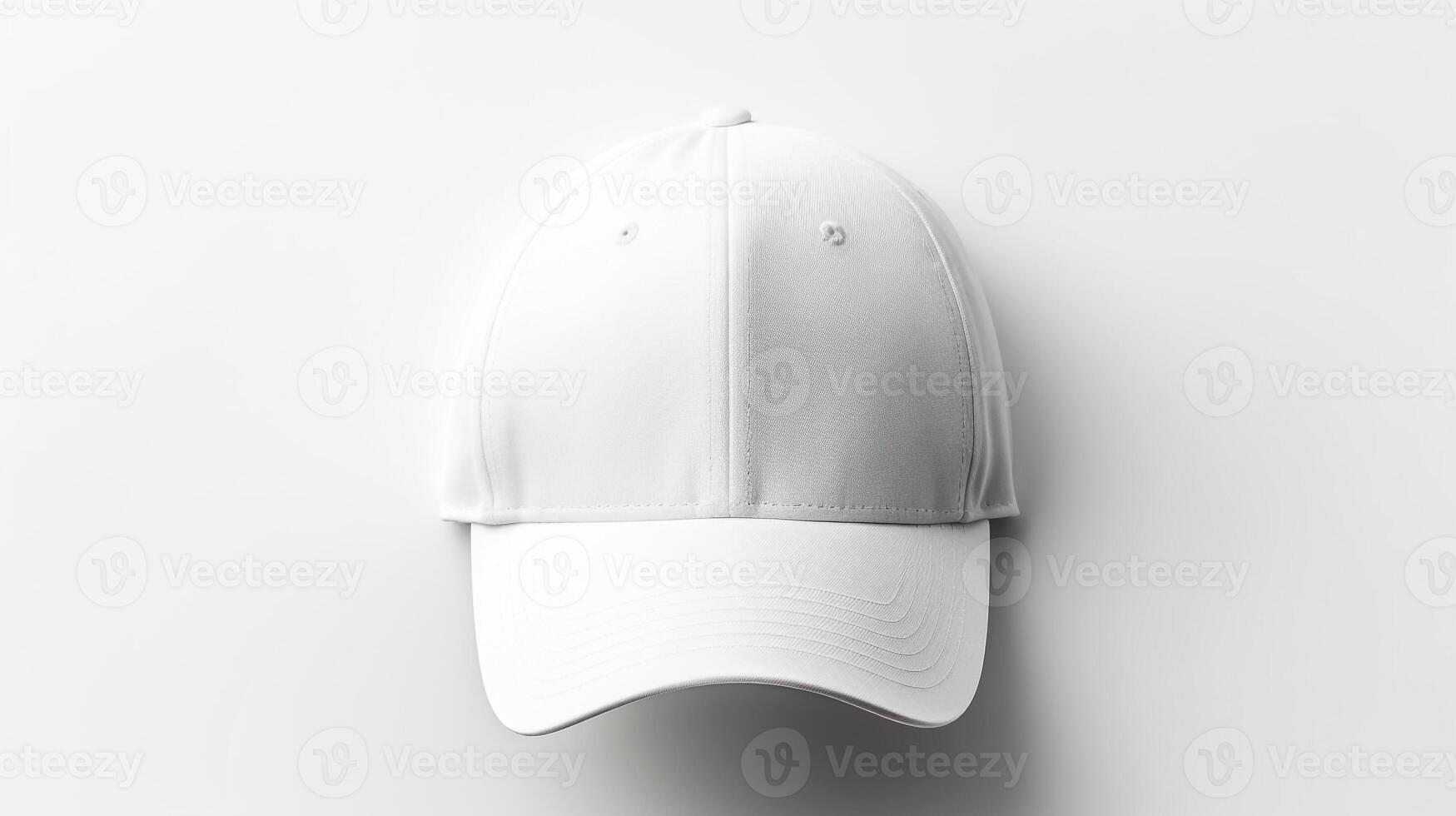 AI generated Photo of White Baseball Cap isolated on white background. AI Generated