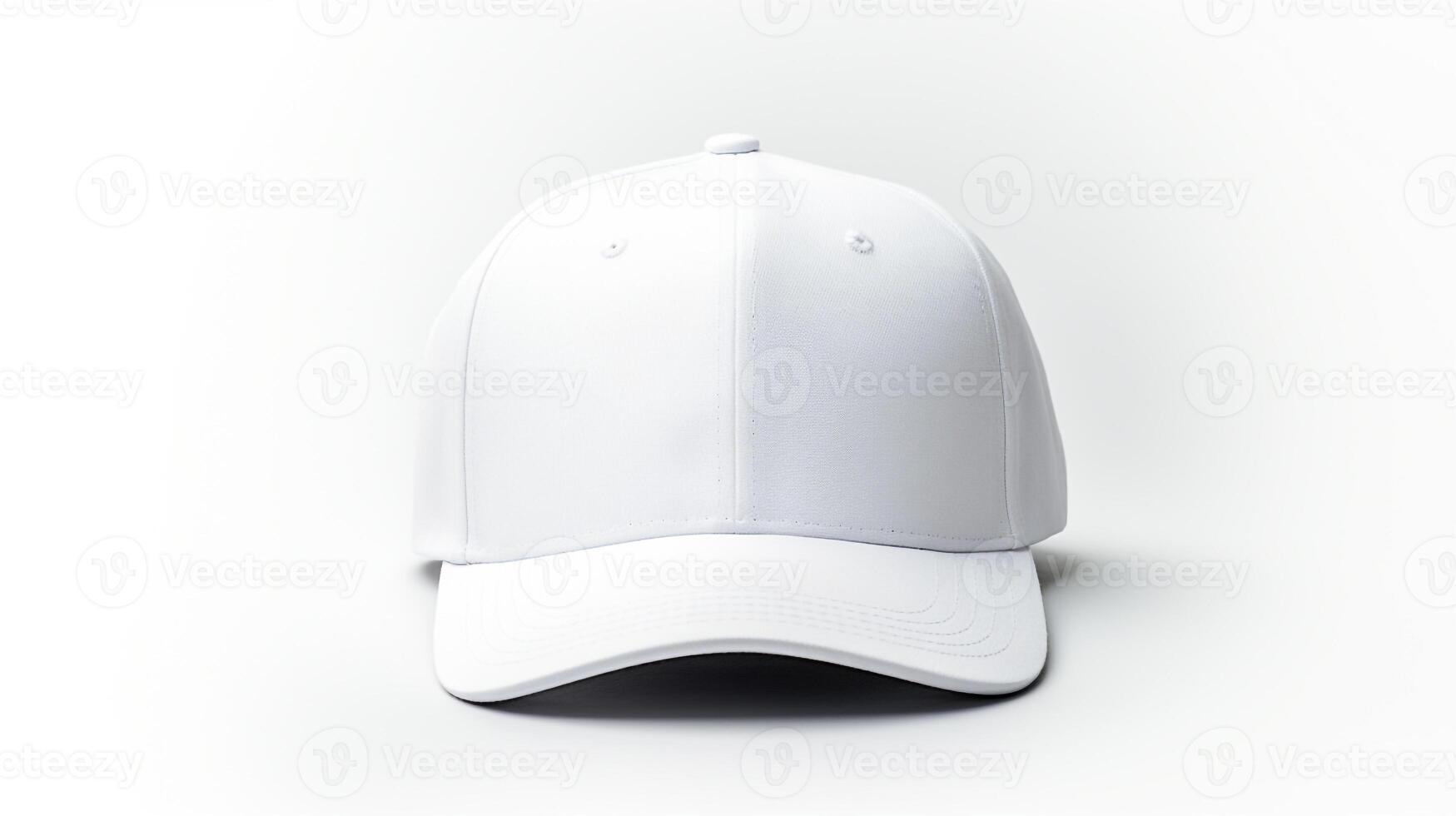 AI generated Photo of White Trucker Cap isolated on white background. AI Generated