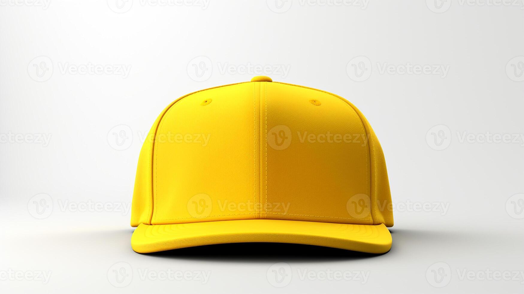 AI generated Photo of Yellow Snapback isolated on white background. AI Generated