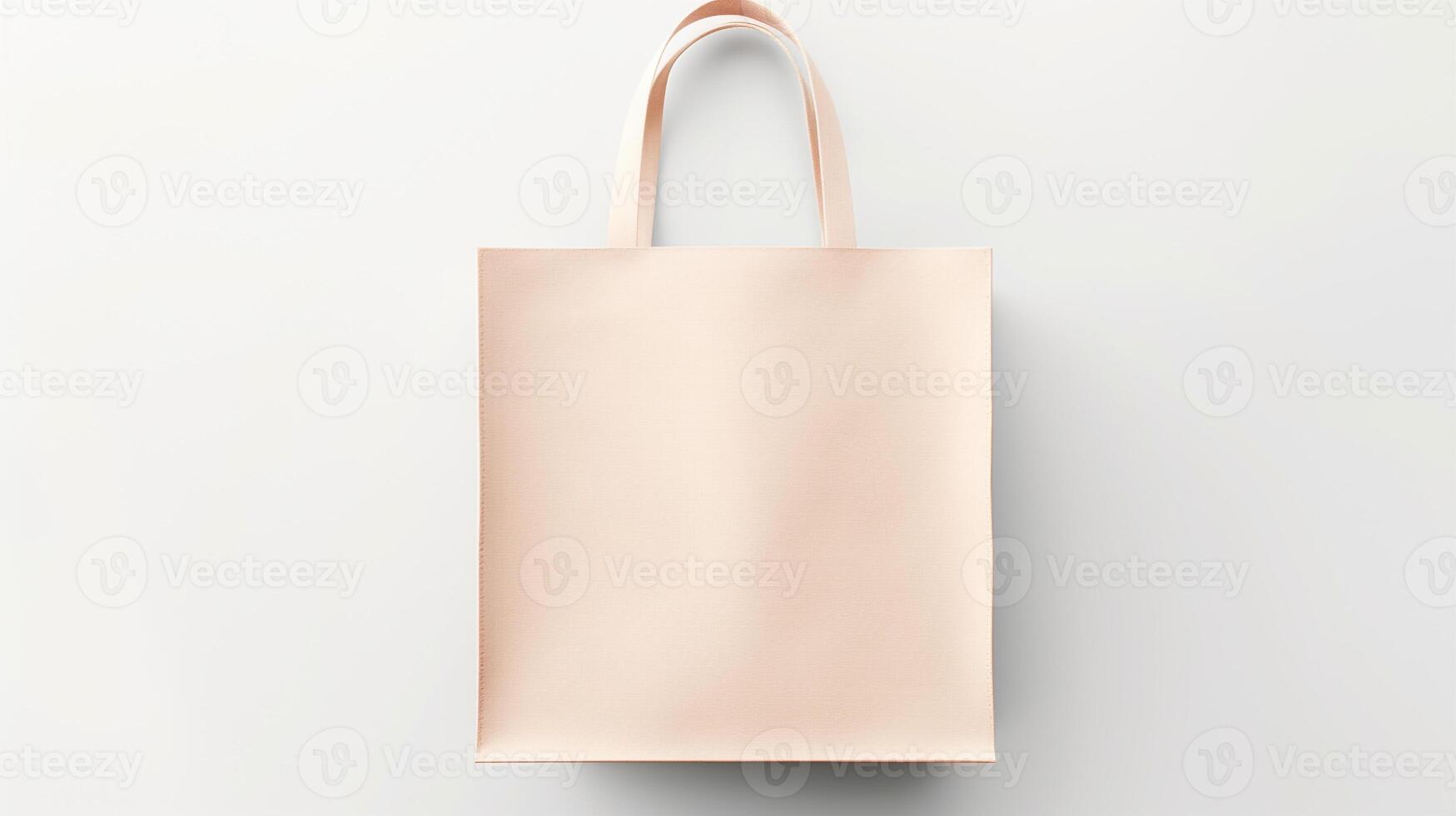 ai generado beige totalizador bolso aislado en blanco antecedentes con Copiar espacio para anuncio publicitario. ai generado foto