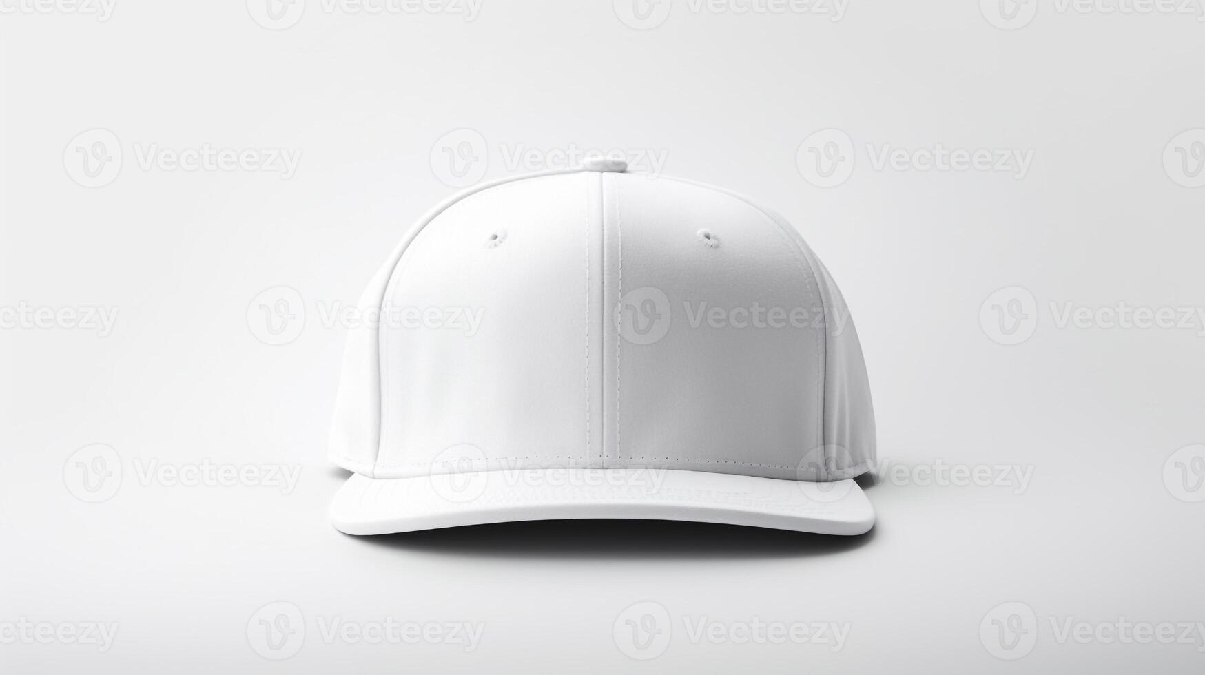 AI generated Photo of White Snapback isolated on white background. AI Generated