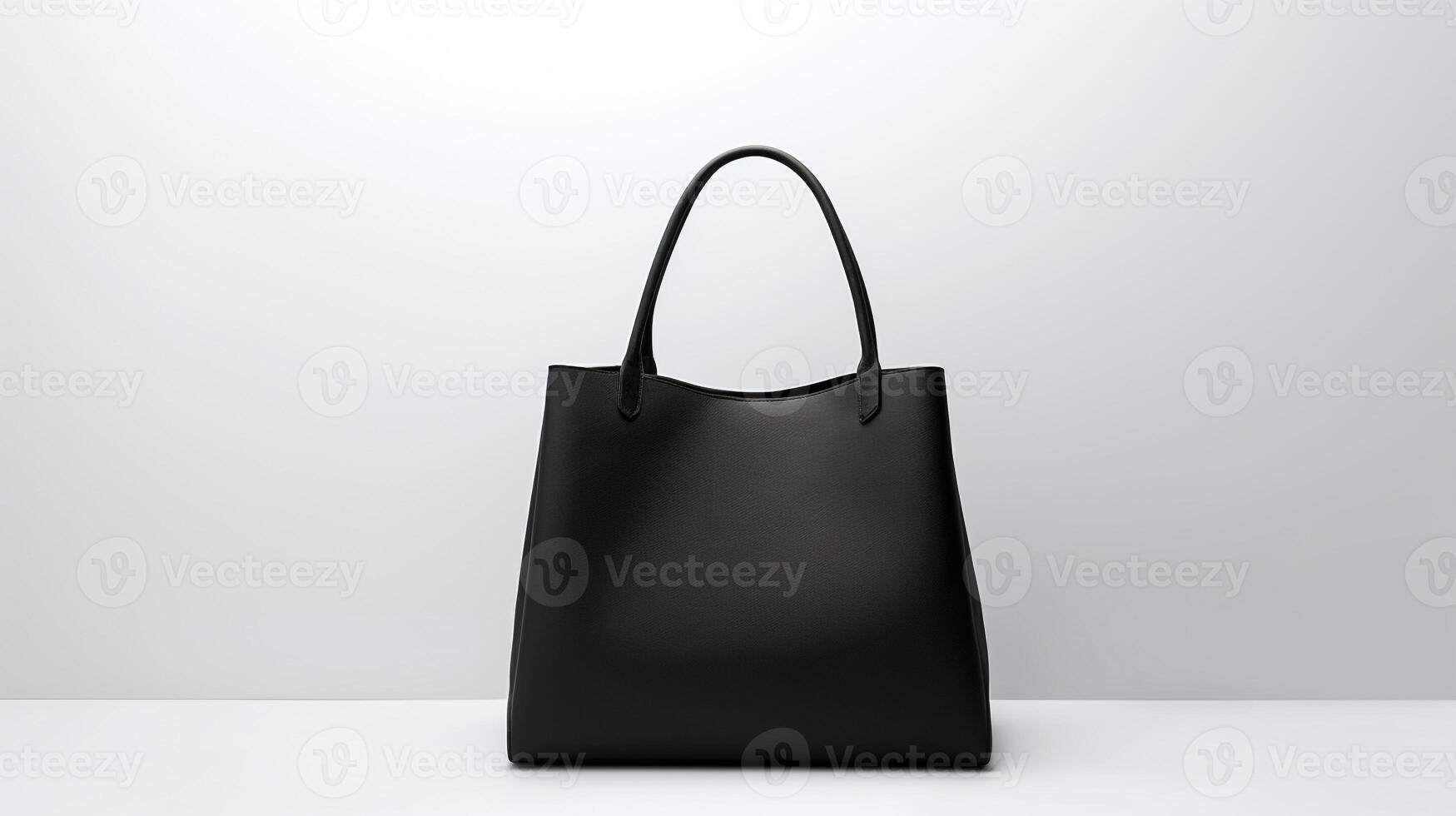 AI generated Black Hobo Bag isolated on white background with copy space for advertisement. AI Generated photo