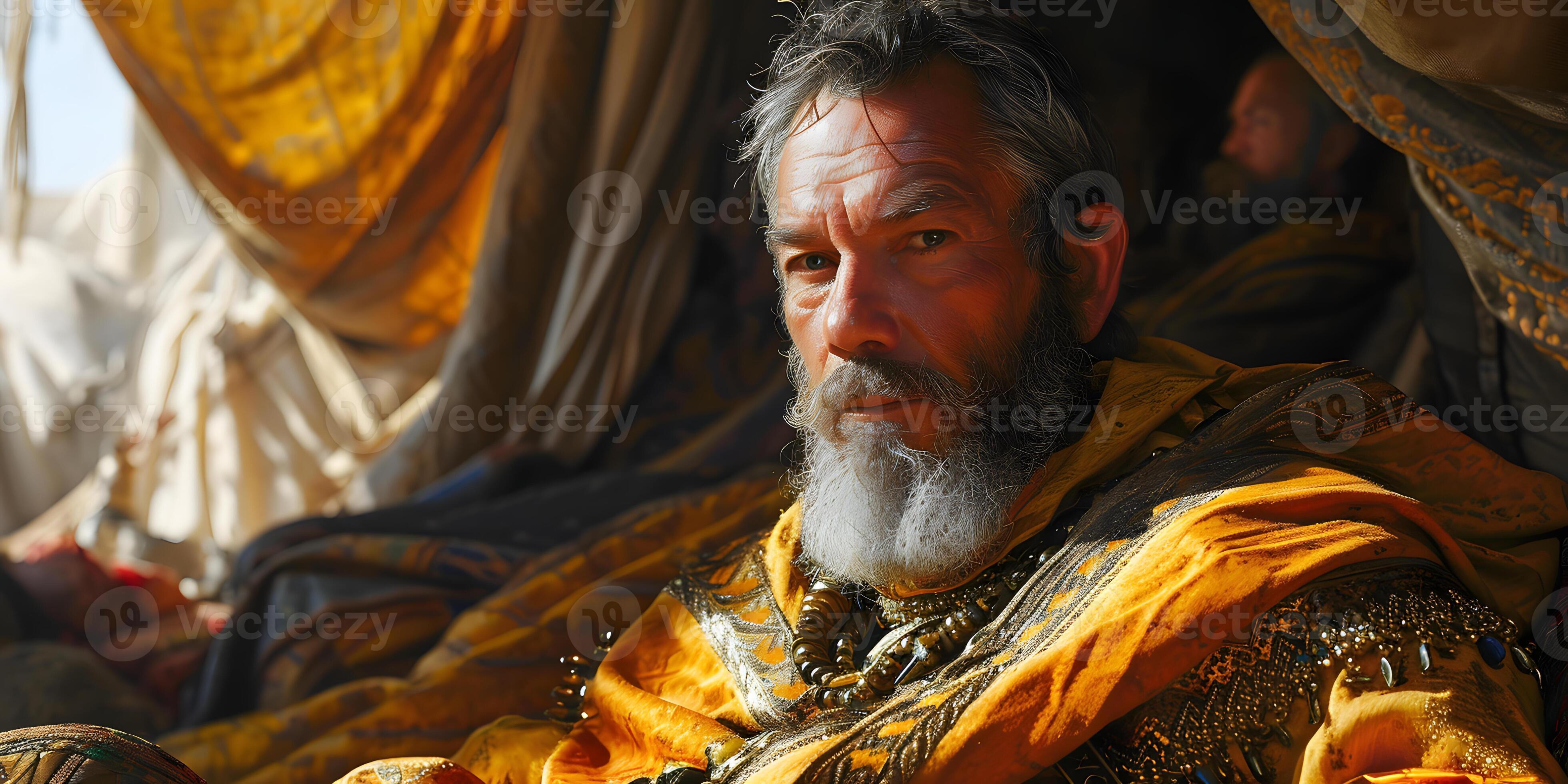 AI generated Biblical Illustration of King Saul Sitting in a Tent AI generated Biblical Illustration of King Saul Sitting in a Tent