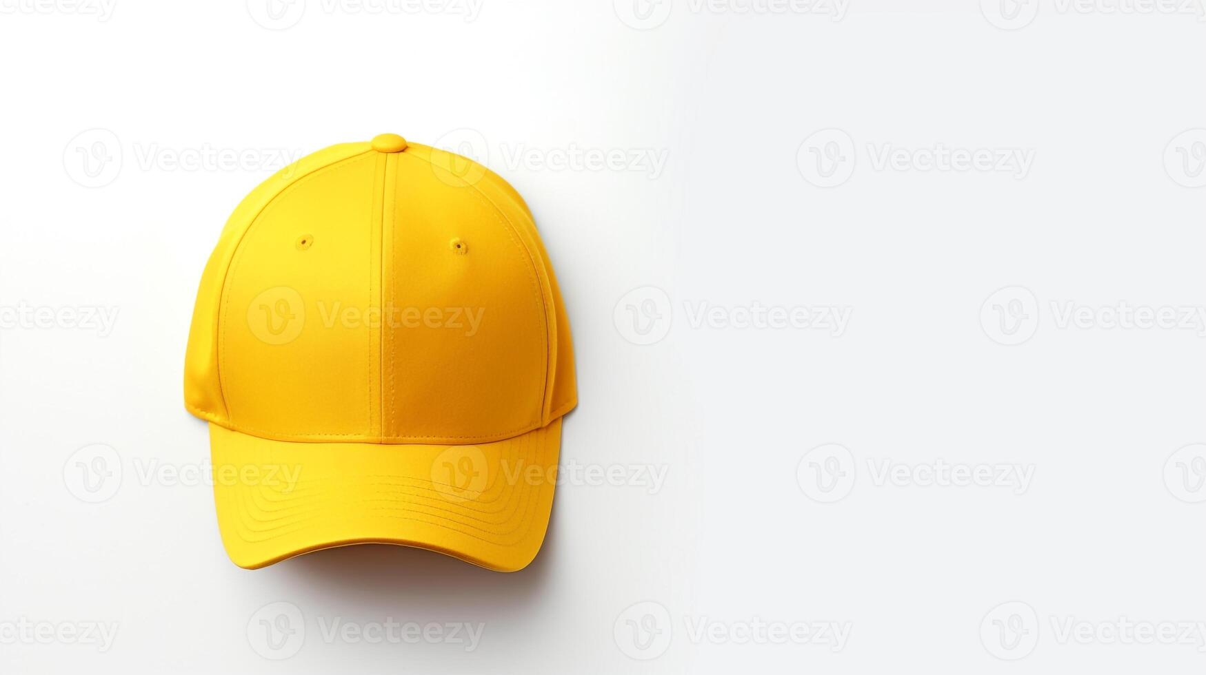 AI generated Photo of Yellow Dad Cap isolated on white background. AI Generated