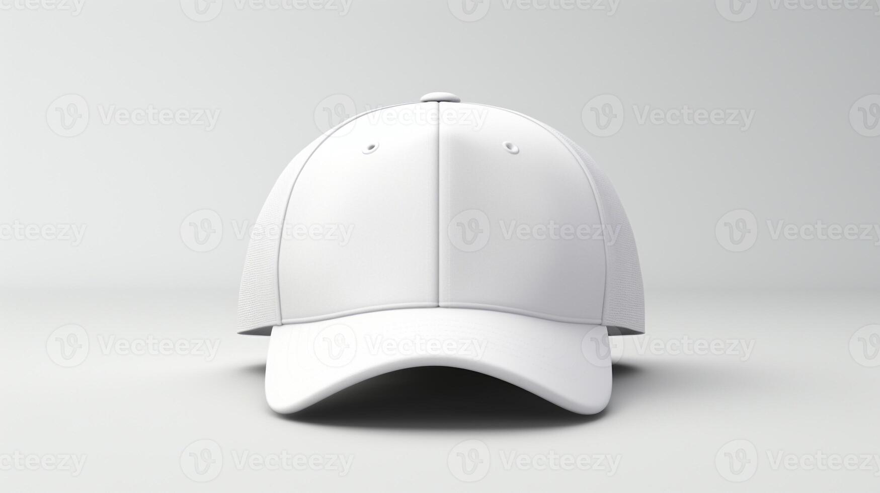 AI generated Photo of White Visor cap isolated on white background. AI Generated