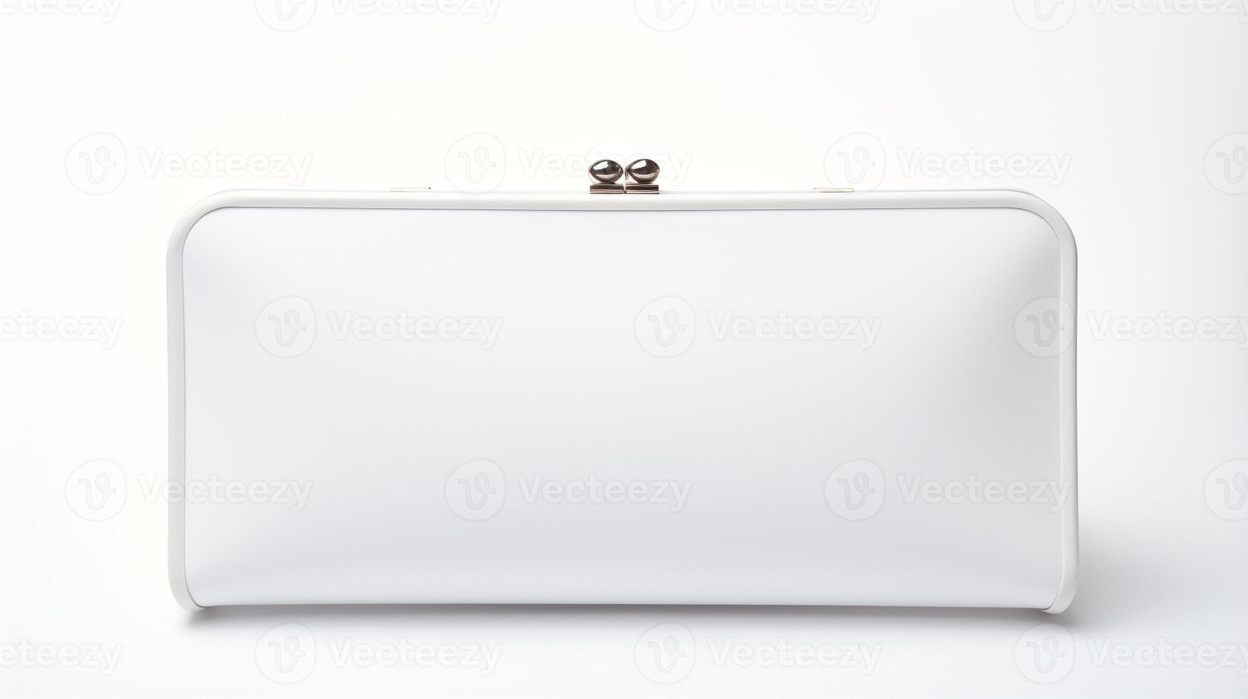 AI generated Black Frame Clutch Bag isolated on white background with copy space for advertisement. AI Generated photo