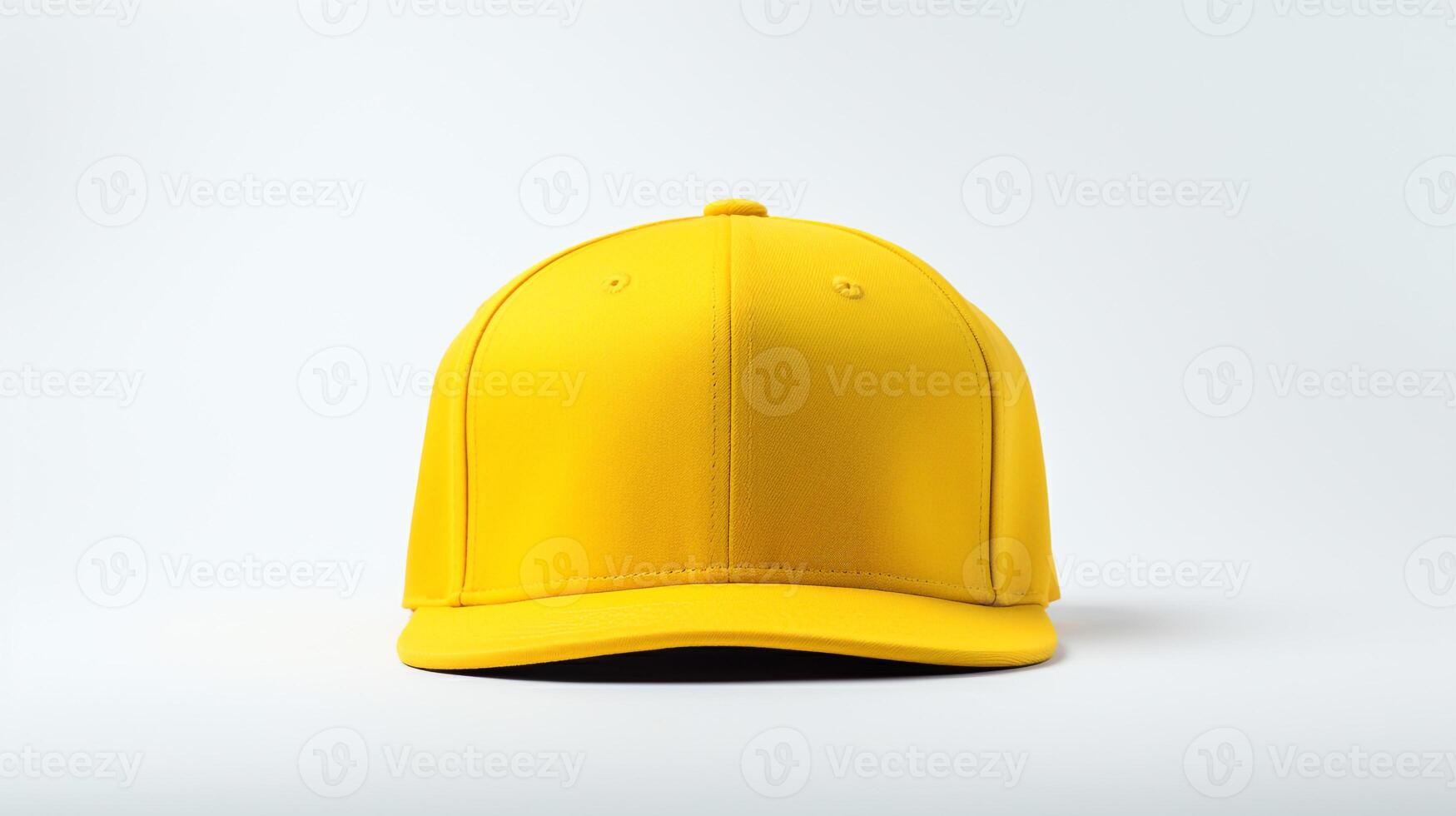 ai generado foto de amarillo snapback aislado en blanco antecedentes. ai generado