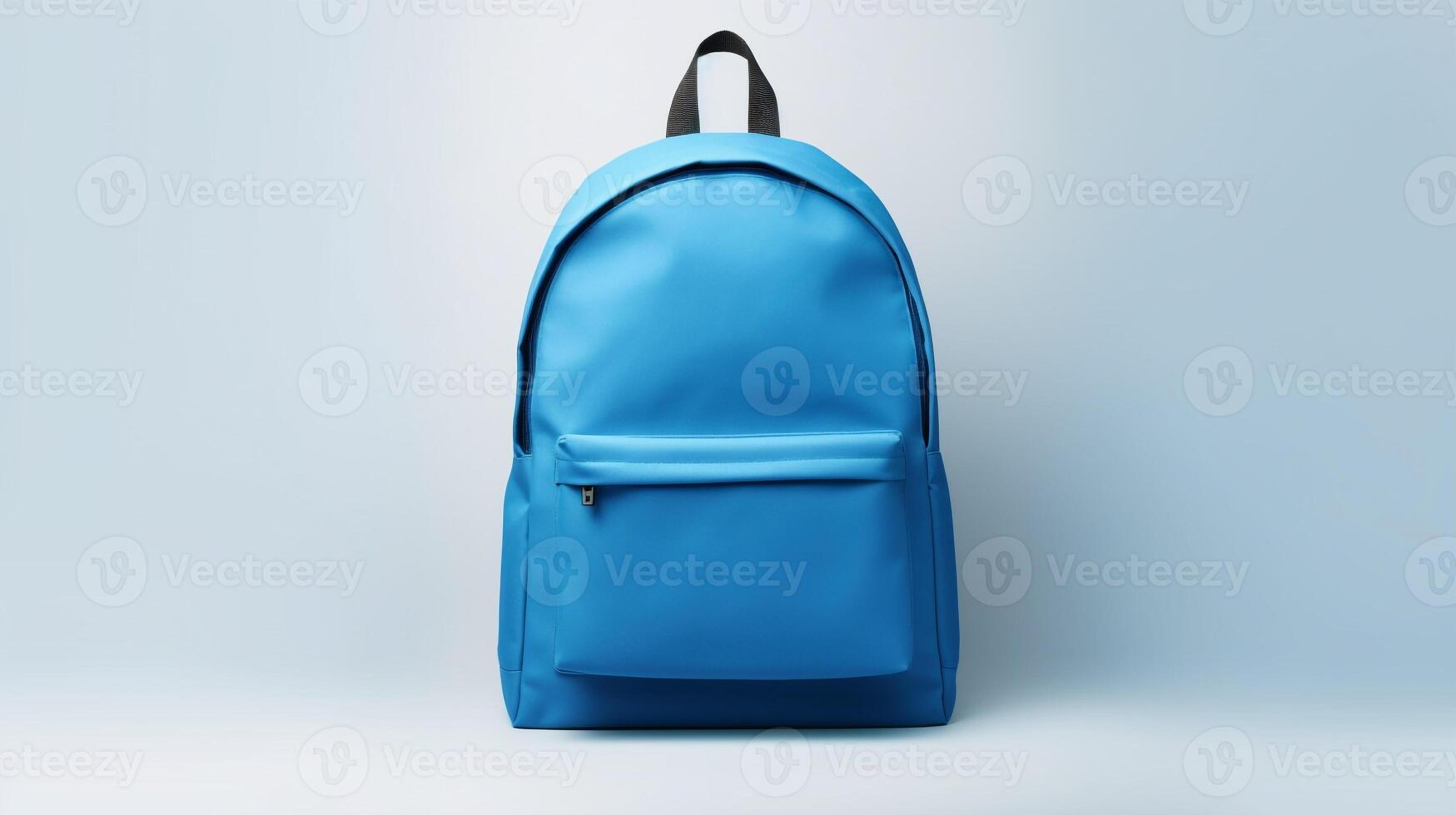 AI generated Blue Daypack Bag isolated on white background with copy space for advertisement. AI Generated photo