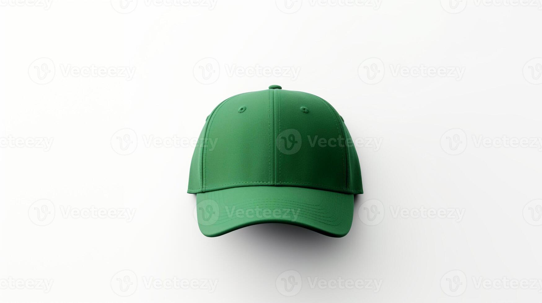 AI generated Photo of Green Fitted Cap isolated on white background. AI Generated