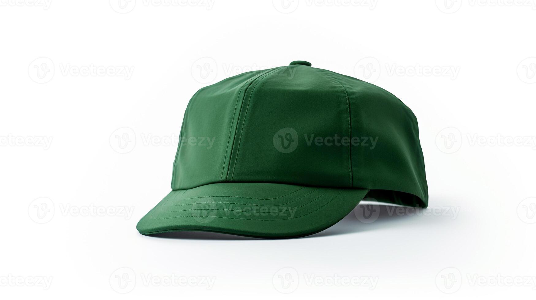 AI generated Photo of Green Flat Cap isolated on white background. AI Generated