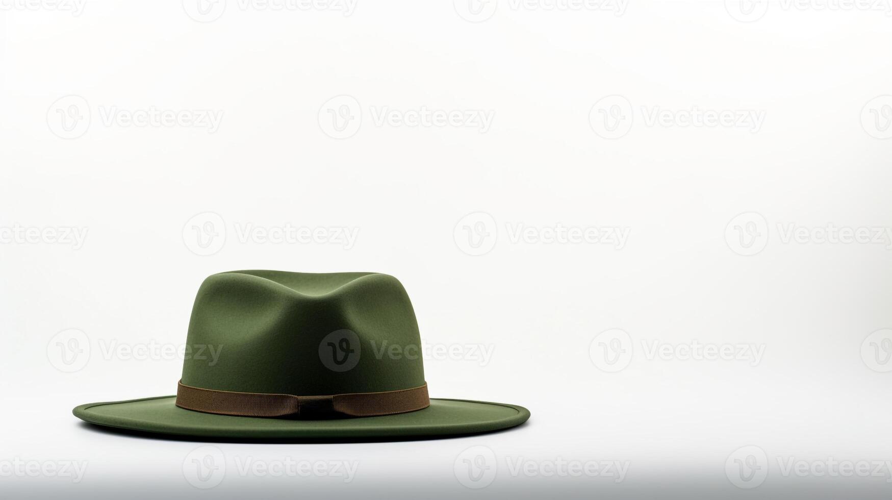 ai generado foto de verde canotié sombrero aislado en blanco antecedentes. ai generado