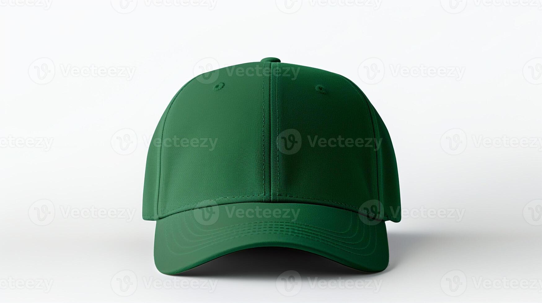AI generated Photo of Green Fitted Cap isolated on white background. AI Generated