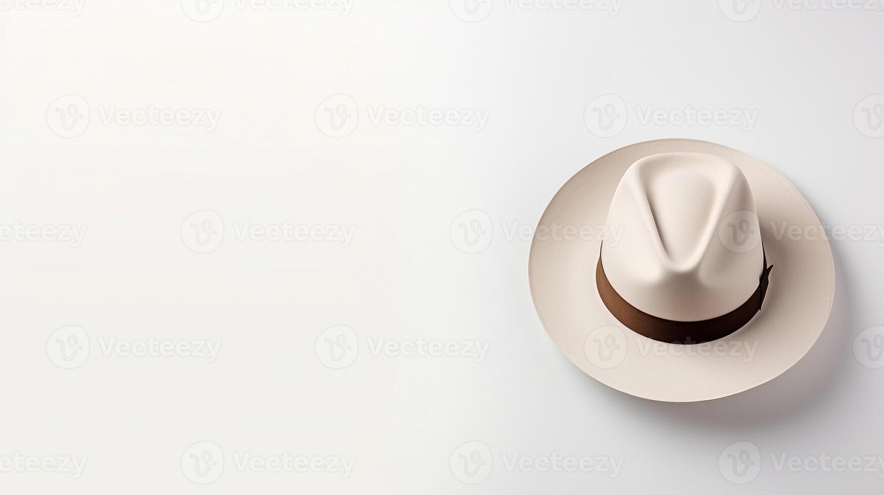 AI generated Photo of Ivory Panama Hat isolated on white background. AI Generated