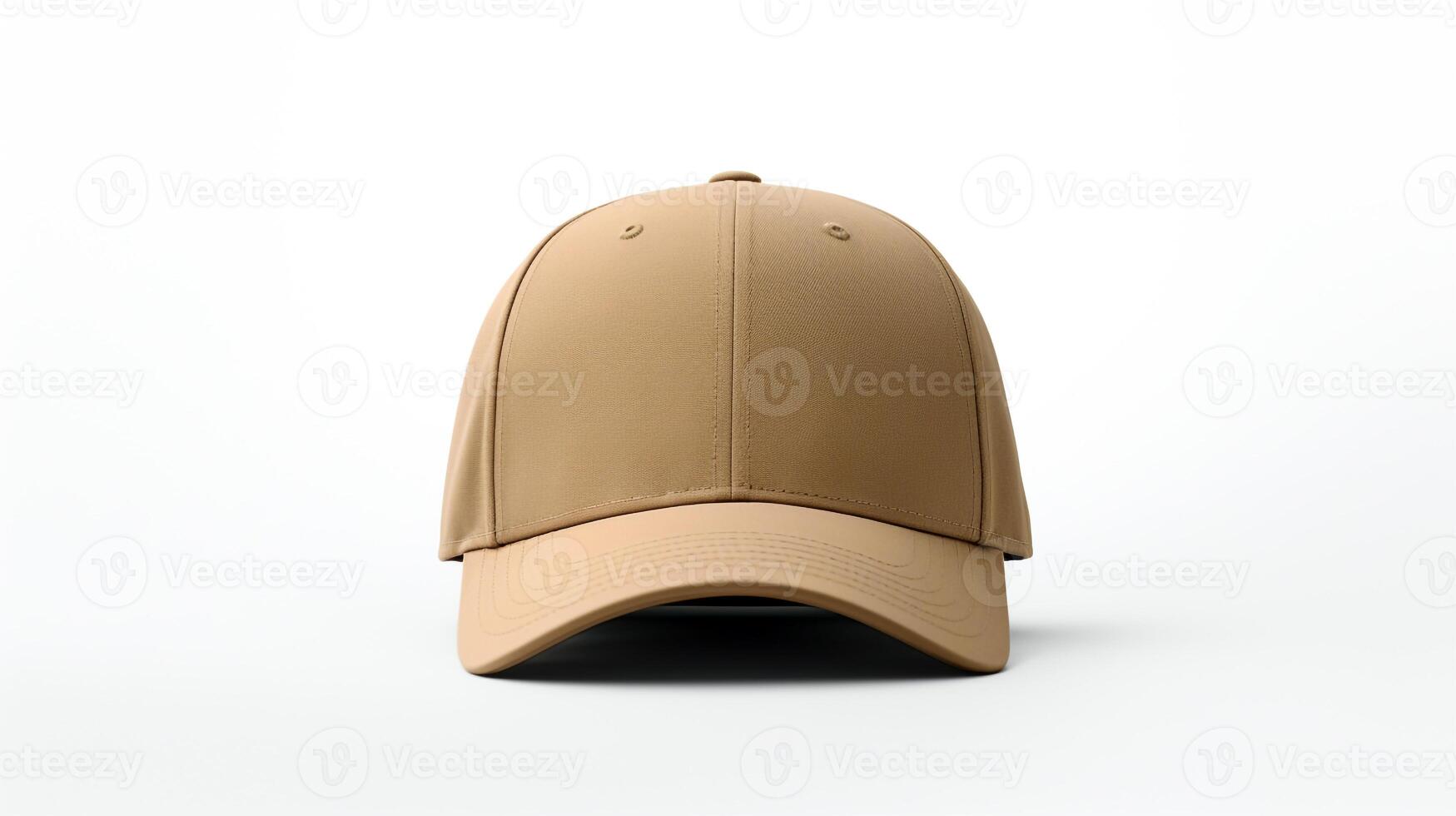 AI generated Photo of Khaki Dad Cap isolated on white background. AI Generated