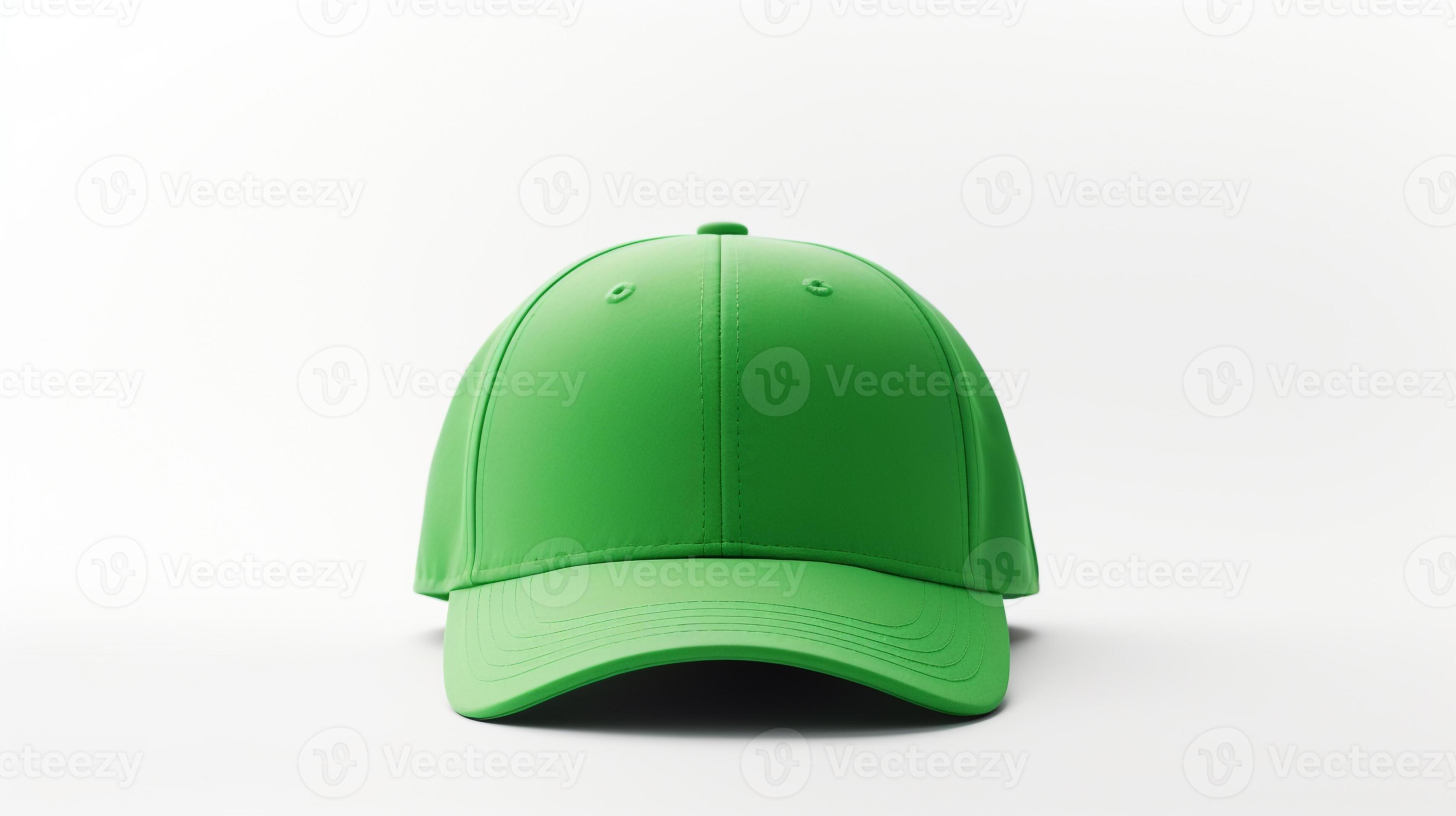 AI generated Photo of Green Visor cap isolated on white background. AI Generated 41495747 Stock