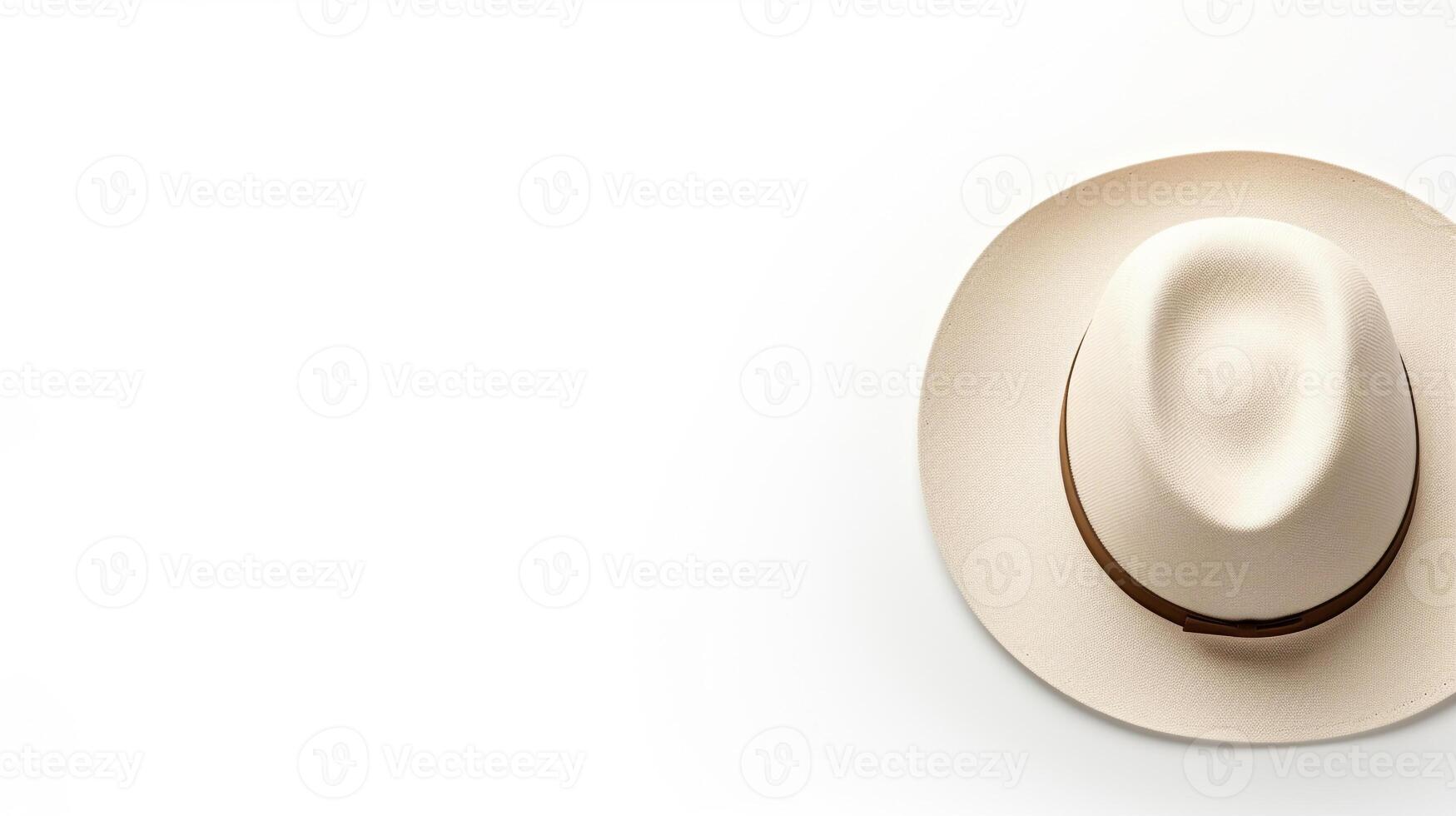 AI generated Photo of Ivory Panama Hat isolated on white background. AI Generated