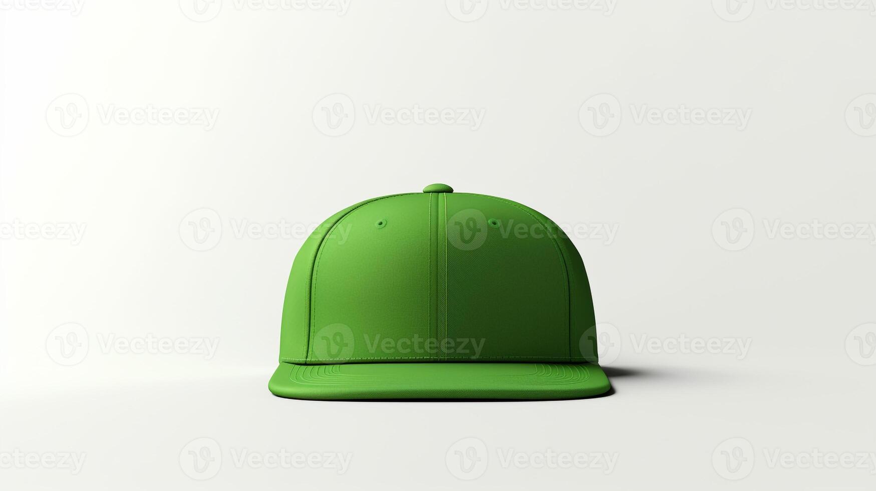 AI generated Photo of Green Snapback isolated on white background. AI Generated