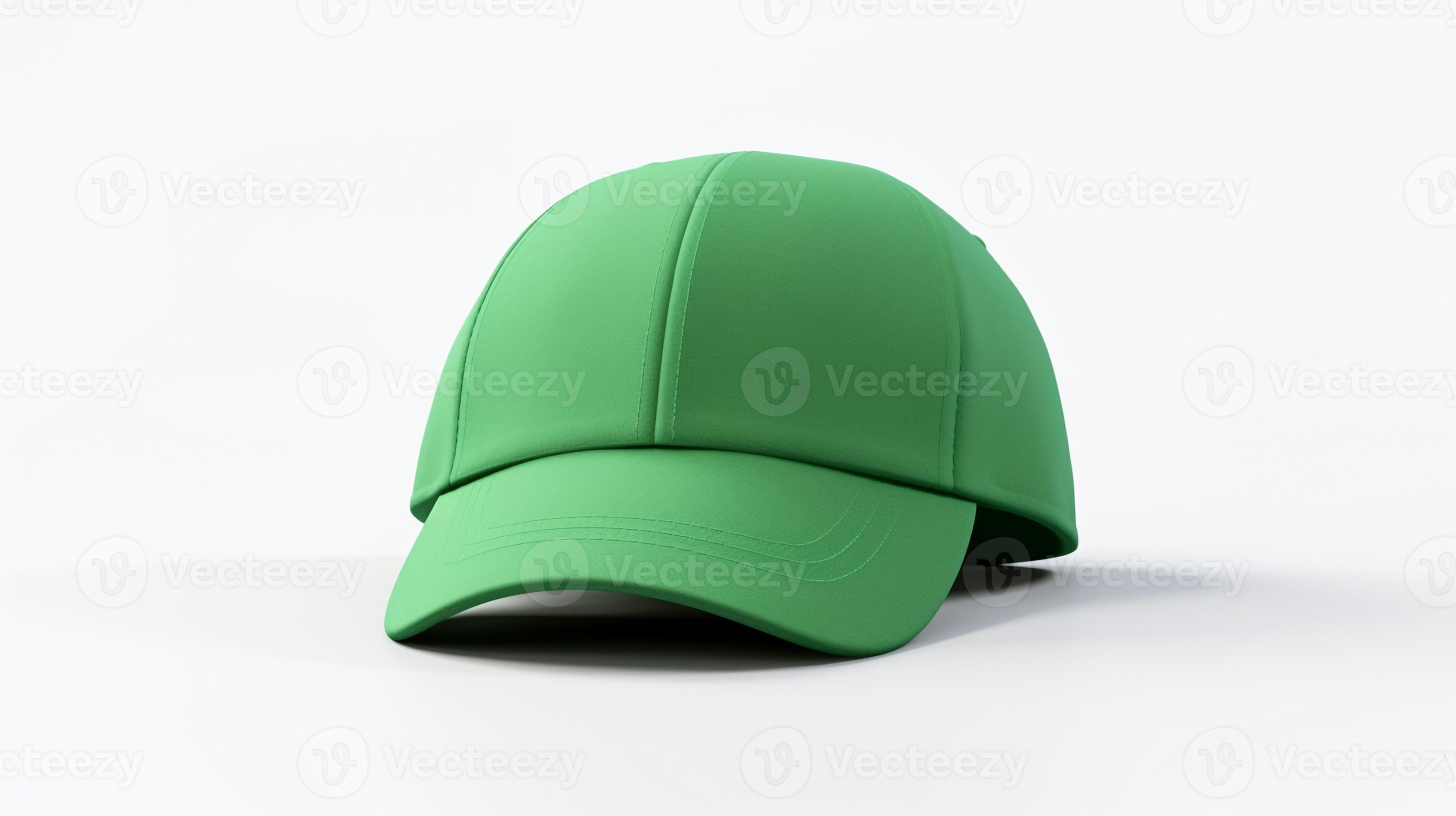 AI generated Photo of Green Visor cap isolated on white background. AI Generated 41495766 Stock