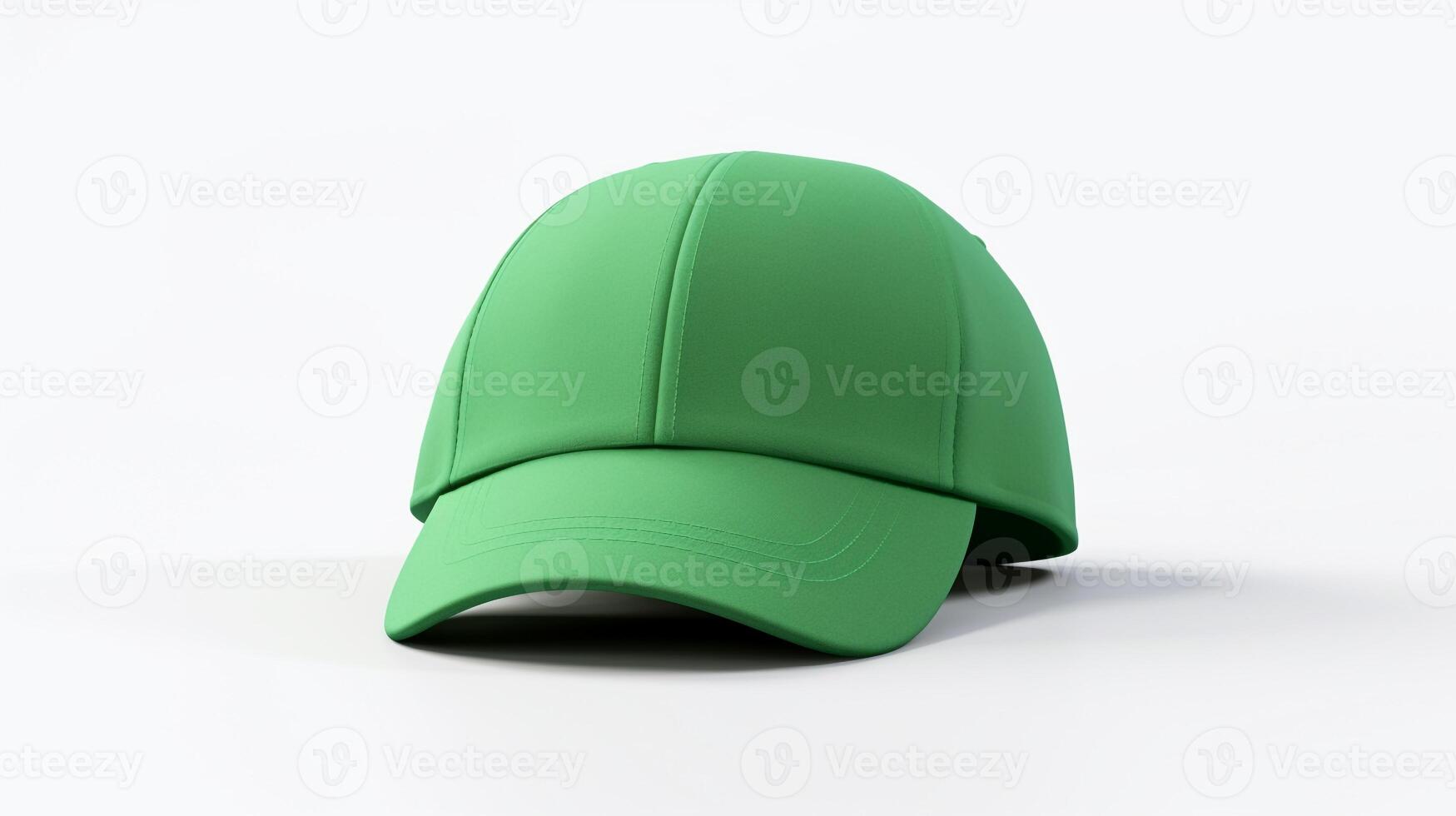 AI generated Photo of Green Visor cap isolated on white background. AI Generated