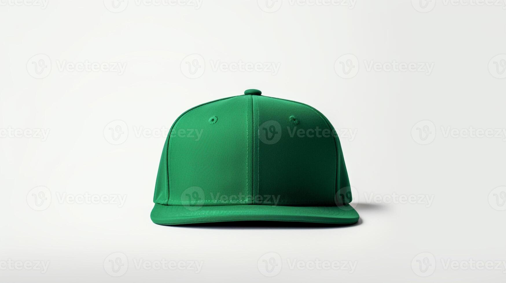 AI generated Photo of Green Snapback isolated on white background. AI Generated
