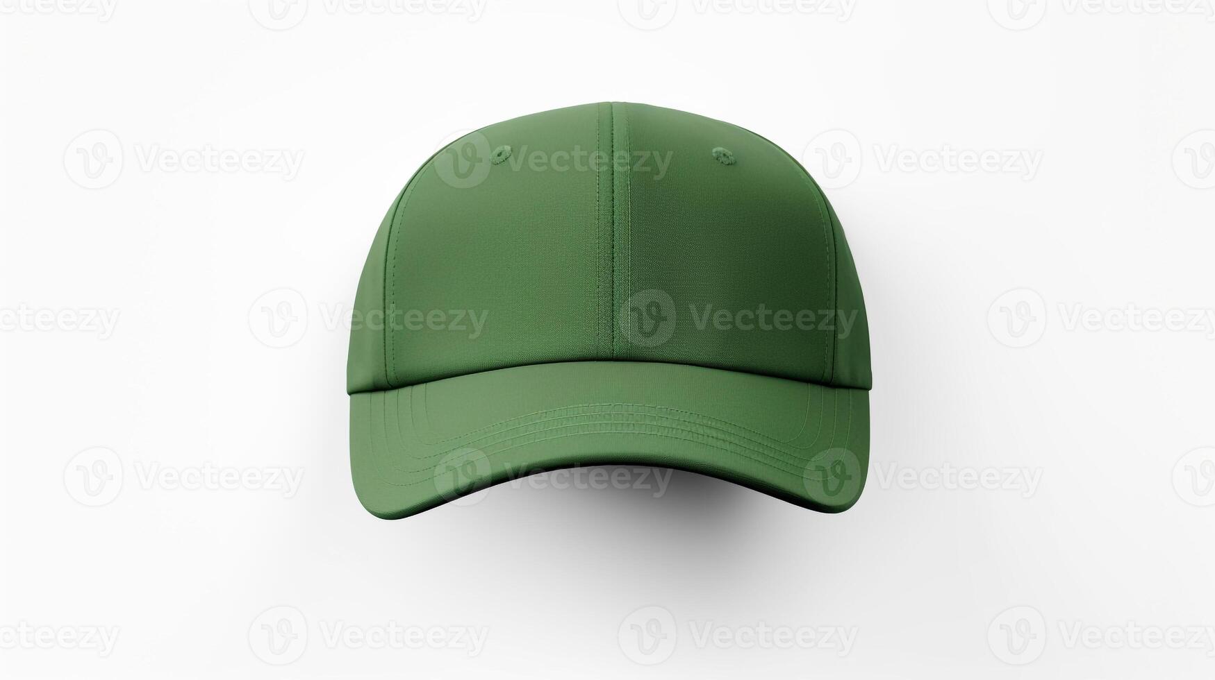 AI generated Photo of Green Visor cap isolated on white background. AI Generated