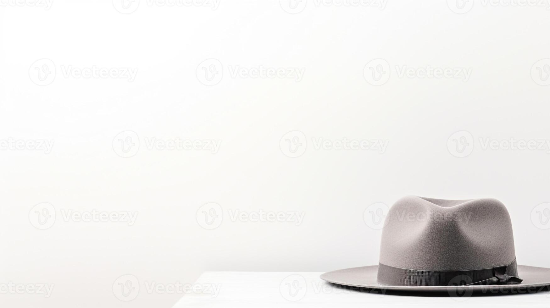 ai generado foto de gris canotié sombrero aislado en blanco antecedentes. ai generado