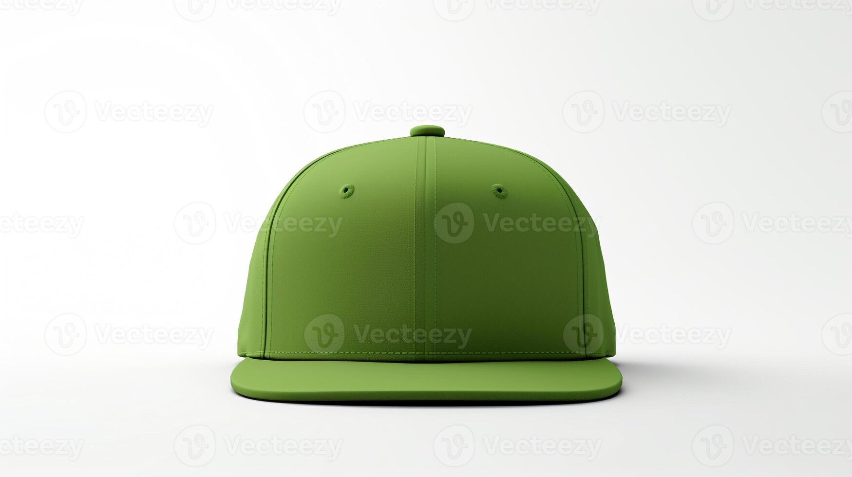 ai generado foto de verde snapback aislado en blanco antecedentes. ai generado