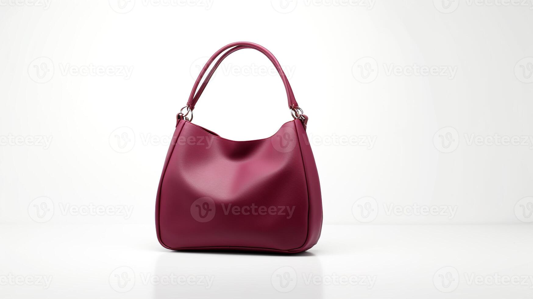 AI generated Burgundy Hobo Bag isolated on white background with copy space for advertisement. AI Generated photo