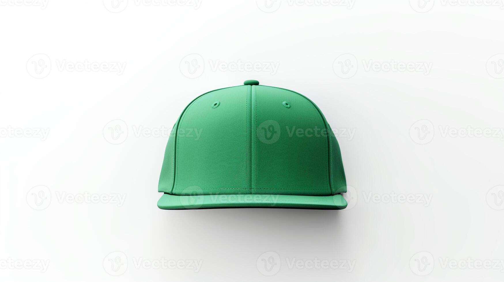 ai generado foto de verde snapback aislado en blanco antecedentes. ai generado