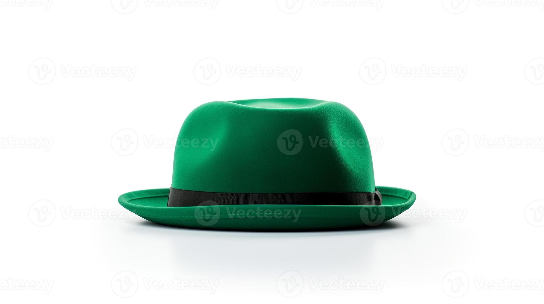 AI generated Photo of Green Bowler Hat isolated on white background. AI Generated