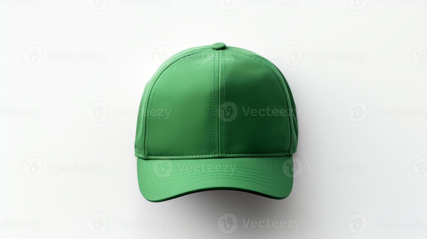 AI generated Photo of Green Flat Cap isolated on white background. AI Generated