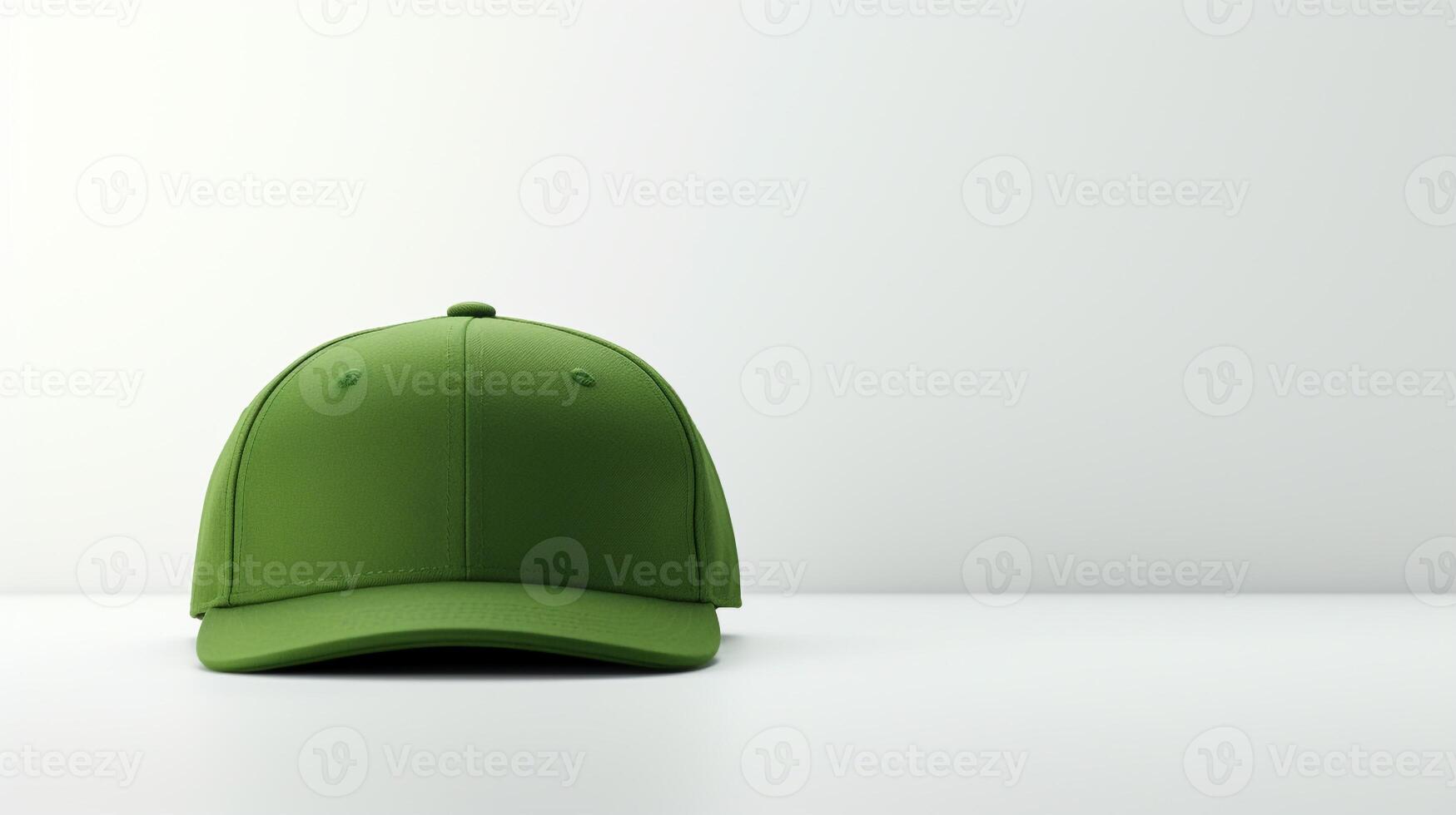 AI generated Photo of Green Fitted Cap isolated on white background. AI Generated