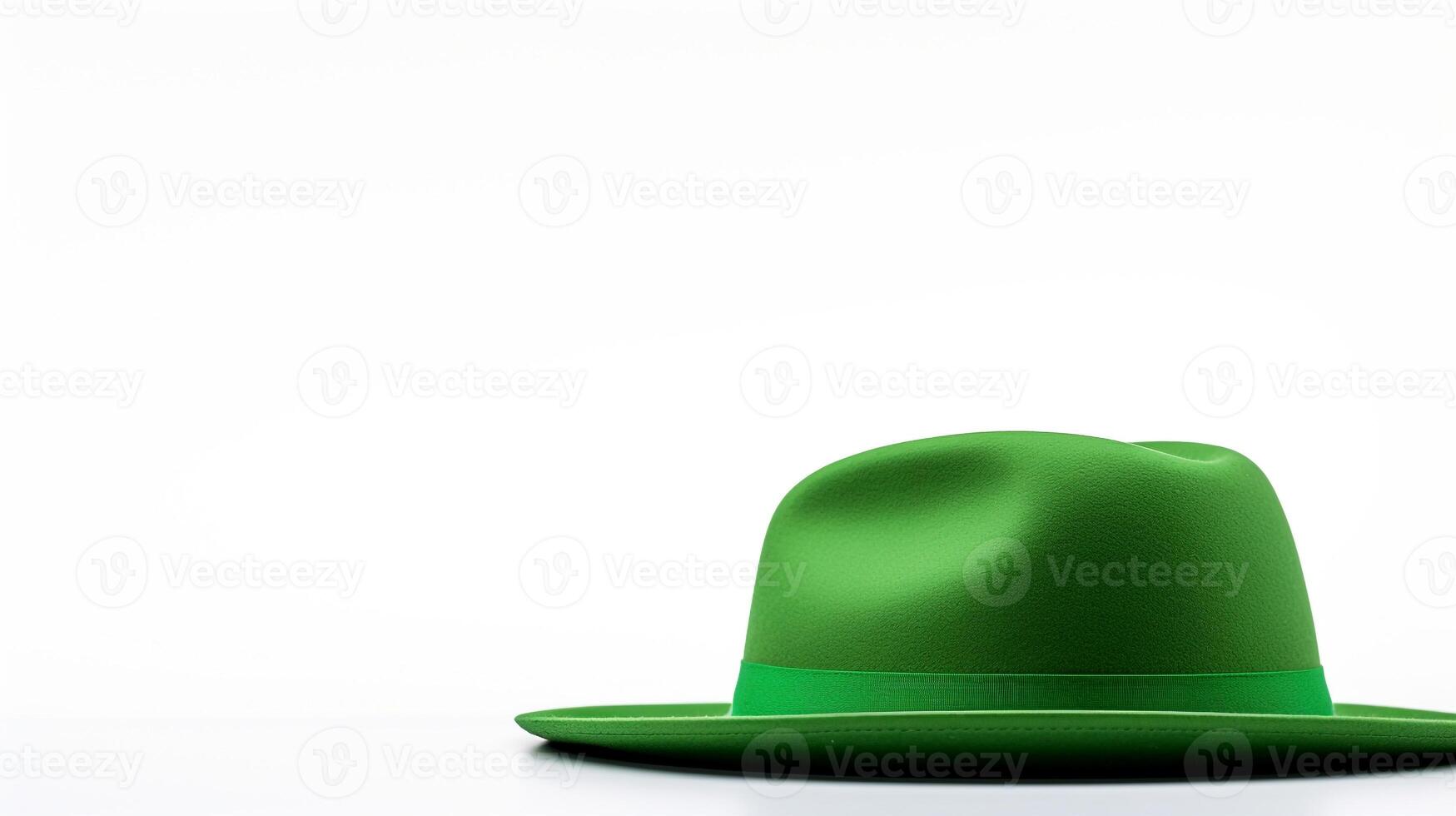 AI generated Photo of Green Panama Hat isolated on white background. AI Generated