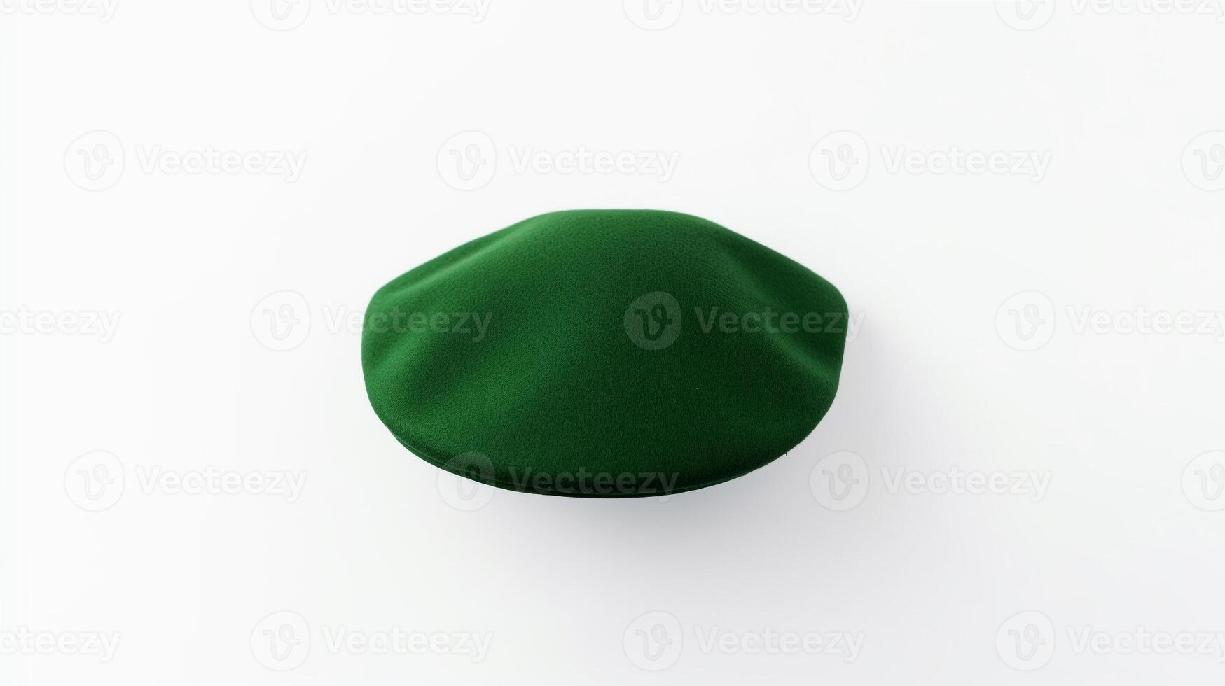 AI generated Photo of Green Beret Hat isolated on white background. AI Generated