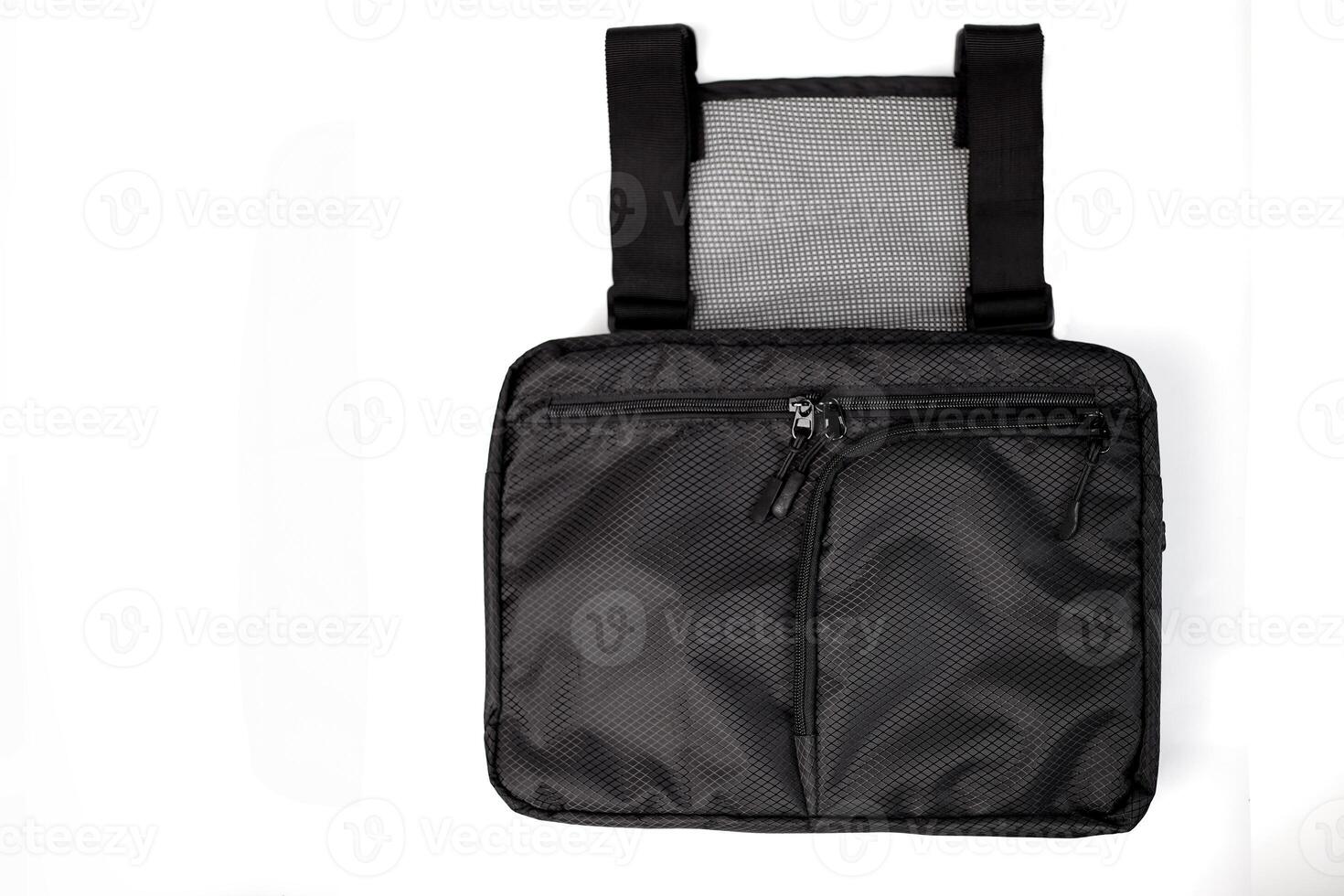 Black bag on a white isolated background. photo