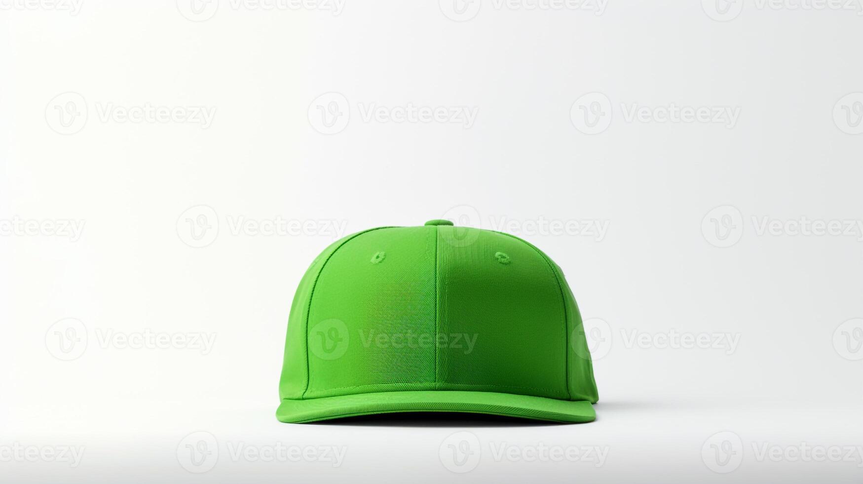 AI generated Photo of Green Snapback isolated on white background. AI Generated